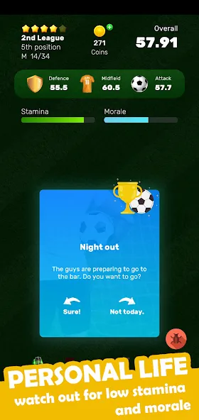 Football Career Soccer Legend  [МОД Много денег] Screenshot 3