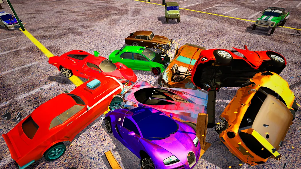 Demolition Derby Mad Car Crash (Дерби Деструкция Симулятор)  [МОД Много монет] Screenshot 2