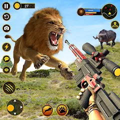 Скачать взлом Sniper Animal Deer Hunter Game (Снайперские игры на животных)  [МОД Много денег] - стабильная версия apk на Андроид