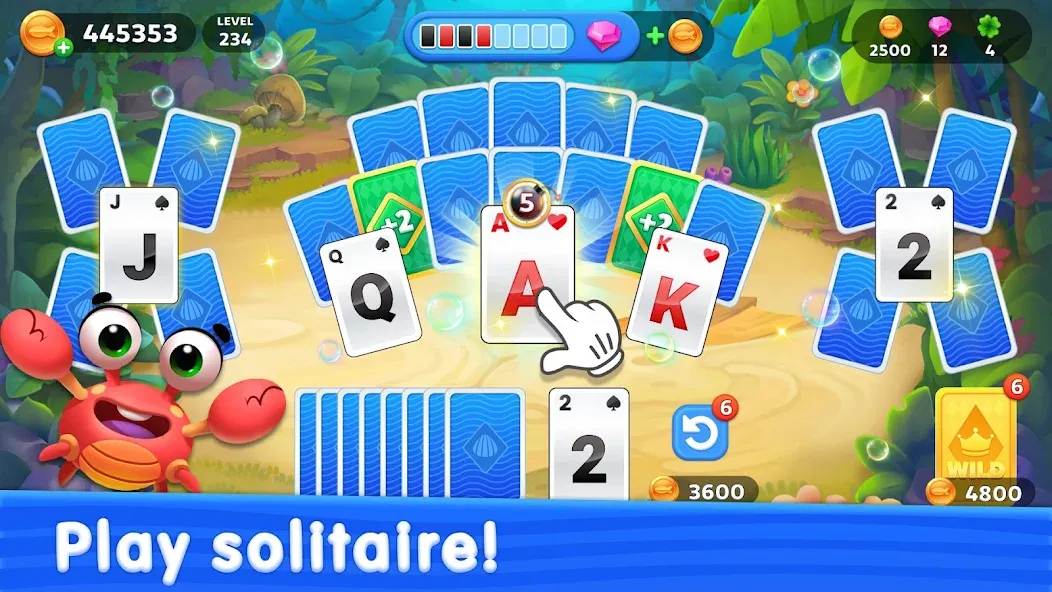 Solitaire TriPeaks: Aquarium (Солитер ТриПикс)  [МОД Бесконечные монеты] Screenshot 4