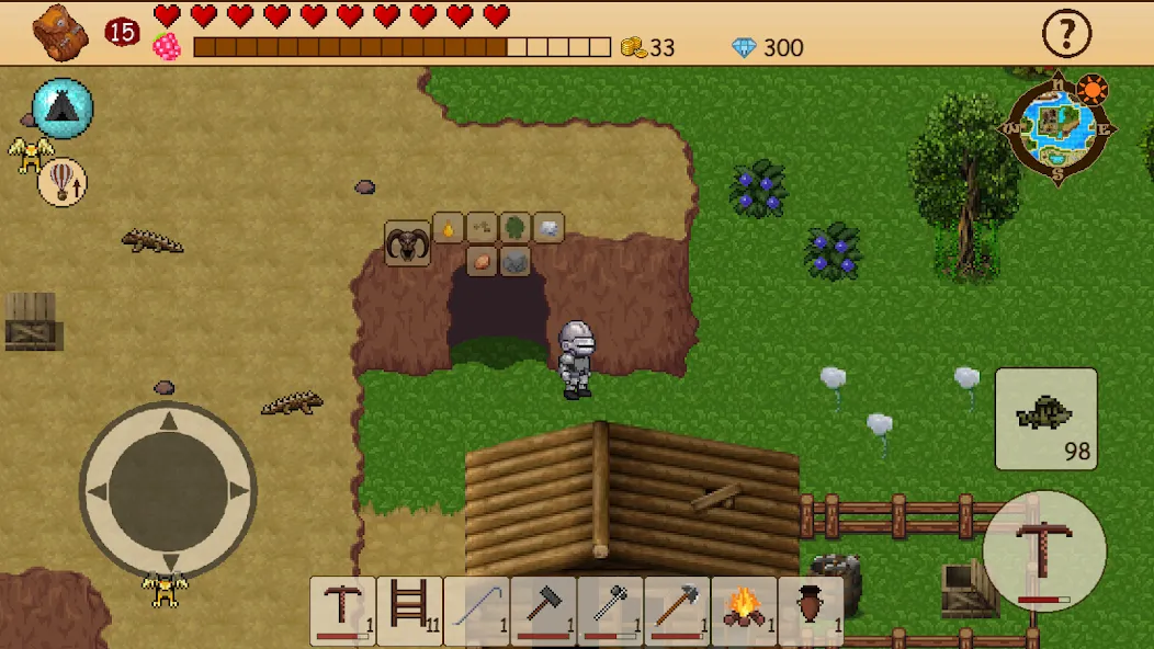 Survival RPG: Open World Pixel (Сурвайвл РПГ)  [МОД Бесконечные деньги] Screenshot 1