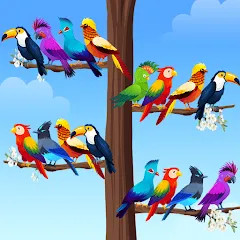 Взломанная Bird Sort - Color Puzzle  [МОД Все открыто] - стабильная версия apk на Андроид