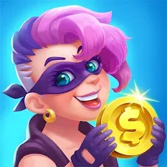 Взломанная Coin Gangster - Spin Master (Коин Гангстер)  [МОД Все открыто] - стабильная версия apk на Андроид