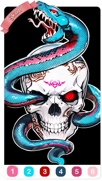 Tattoo Coloring games  [МОД Unlocked] Screenshot 3