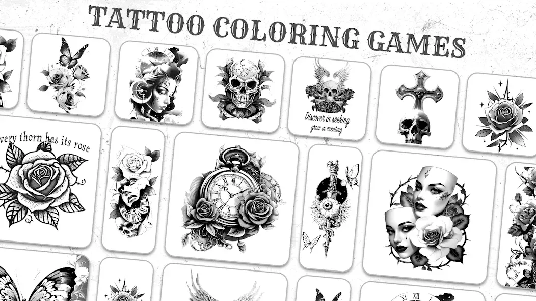 Tattoo Coloring games  [МОД Unlocked] Screenshot 4