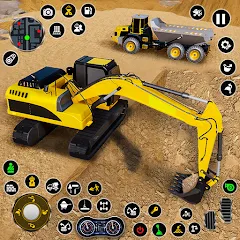 Скачать взломанную Construction Dump Truck Game (Конструкционный симулятор самосвала)  [МОД Unlocked] - последняя версия apk на Андроид