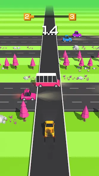 Traffic Run!: Driving Game  [МОД Mega Pack] Screenshot 4
