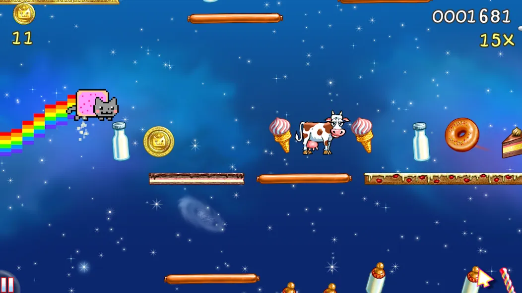 Nyan Cat: Lost In Space (Нян Кэт)  [МОД Бесконечные монеты] Screenshot 1