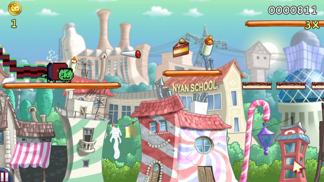 Nyan Cat: Lost In Space (Нян Кэт)  [МОД Бесконечные монеты] Screenshot 3