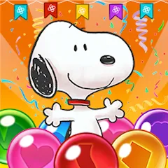 Скачать взломанную Bubble Shooter - Snoopy POP! (Бабл шутер)  [МОД Меню] - последняя версия apk на Андроид