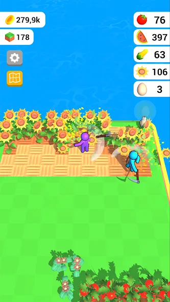 Farm Land - Farming life game (Фарм Лэнд)  [МОД Unlocked] Screenshot 3