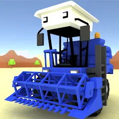 Скачать взломанную Blocky Farm Racing & Simulator  [МОД Mega Pack] - стабильная версия apk на Андроид