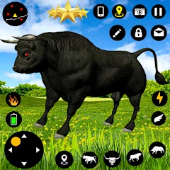 Скачать взломанную Angry Bull Attack Fight Games (Ангри Булл Атак Файт Геймс)  [МОД Unlocked] - стабильная версия apk на Андроид