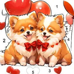 Взлом Dog Coloring, Color by number  [МОД Mega Pack] - полная версия apk на Андроид