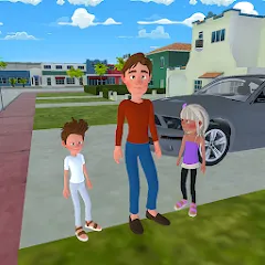 Скачать взлом Super Dad Virtual : Happy Game  [МОД Все открыто] - последняя версия apk на Андроид