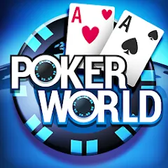 Взлом Poker World, Offline TX Holdem (Покер Ворлд)  [МОД Все открыто] - полная версия apk на Андроид