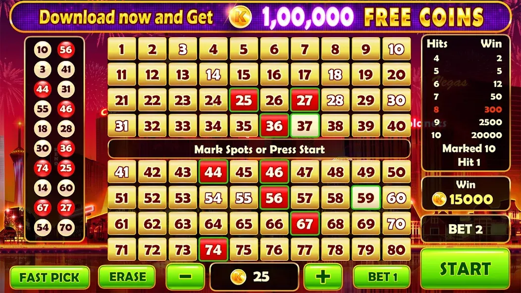 Keno Prime - Super 3X Payout (Кено Приме)  [МОД Menu] Screenshot 2