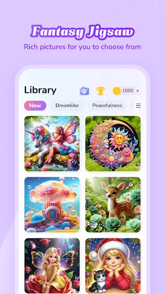 Fantasy Jigsaw - HD Puzzle (Фэнтези Пазл)  [МОД Menu] Screenshot 3