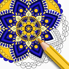 Скачать взломанную Mandala Coloring Book Game (Мандала Книга раскрасок  Игра)  [МОД Много денег] - полная версия apk на Андроид