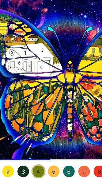 Coloring Book -Paint by Number (Малер Плюс)  [МОД Много монет] Screenshot 4