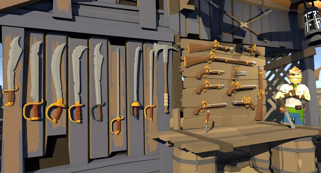 Pirate Polygon Caribbean Sea (Пиратская Полигон Карибское море)  [МОД Бесконечные деньги] Screenshot 3