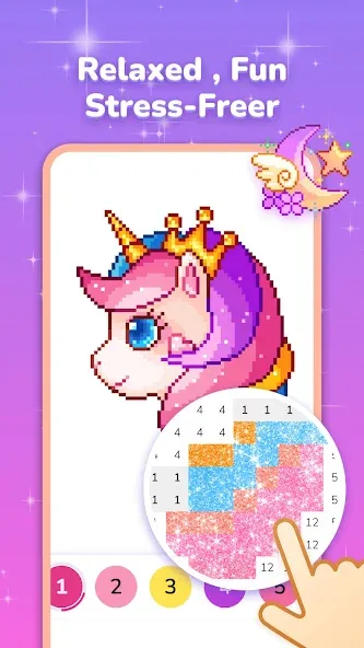 Pixel Coloring-Color by number  [МОД Все открыто] Screenshot 3