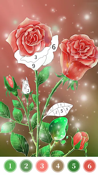 Rose Coloring Book Color Games  [МОД Все открыто] Screenshot 3