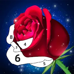Взлом Rose Coloring Book Color Games  [МОД Все открыто] - последняя версия apk на Андроид