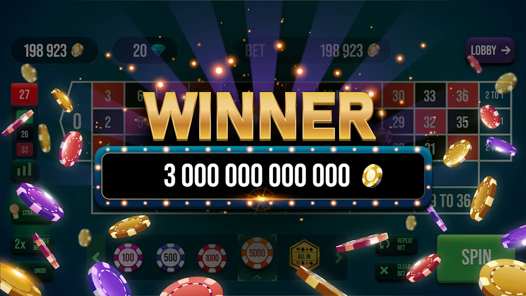 Roulette All Star: Casino Game (Рулетка Олл Стар)  [МОД Бесконечные деньги] Screenshot 5