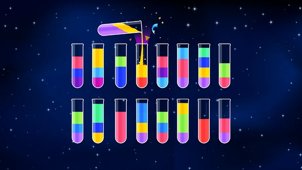 Water Sort Puzzle - Color Game (Уотер Сорт Пазл)  [МОД Много денег] Screenshot 2