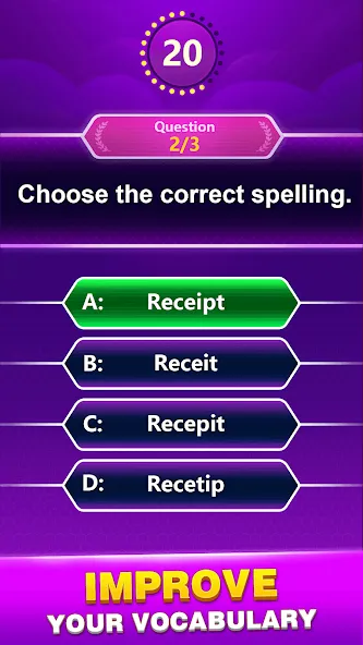 Spelling Quiz - Word Trivia (Спеллинг Квиз)  [МОД Unlocked] Screenshot 4