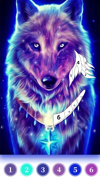 Wolf Coloring Book Color Game (Вульф Колоринг Бук Колор Гейм)  [МОД Unlimited Money] Screenshot 1