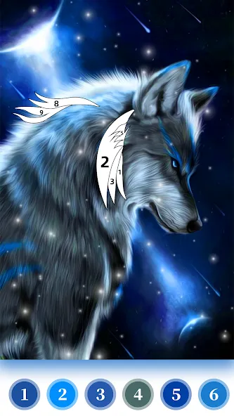 Wolf Coloring Book Color Game (Вульф Колоринг Бук Колор Гейм)  [МОД Unlimited Money] Screenshot 2