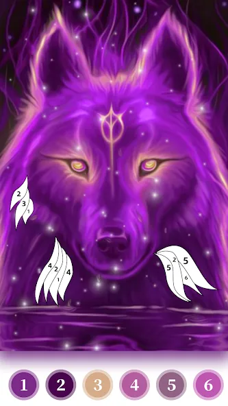 Wolf Coloring Book Color Game (Вульф Колоринг Бук Колор Гейм)  [МОД Unlimited Money] Screenshot 4
